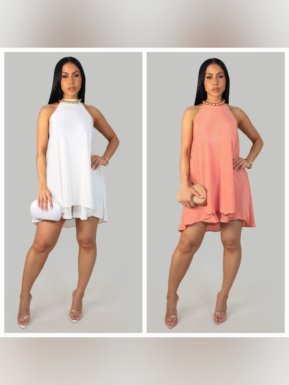 Sexy Open Back Romper Dress
